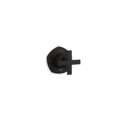 KOHLER Matte Black Occasion Volume Control Valve Trim With Cross Handle
