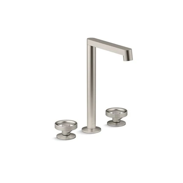 KOHLER Components Brushed Nickel Widespread Vessel-Style Sink Faucet Row Spout With Drain