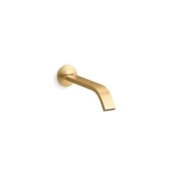 KOHLER Components Brushed Brass Wall-mount Bathroom Sink Faucet Ribbon Spout