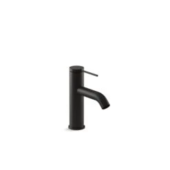 KOHLER Components Matte Black One-Handle Single Hole Bathroom Sink Faucet With Drain