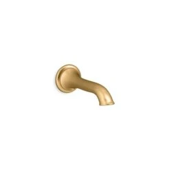 KOHLER Artifacts Wall-Mount Brushed Brass Bathtub Flare Spout