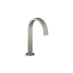 KOHLER Components Brushed Nickel Widespread Gooseneck Bathroom Sink Faucet Ribbon Spout With Drain