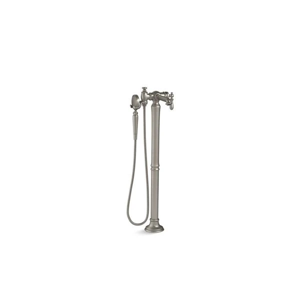 KOHLER Artifacts Vibrant Brushed Nickel One-Handle Freestanding Bathtub Faucet And Hand Shower