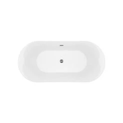 A&E Bath And Shower Modern 28-in X 64-in Silver Freestanding Bathtub Faucet Included