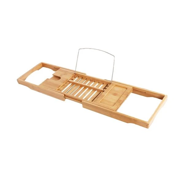 A&E Bath & Shower Adjustable Bamboo Bathtub Caddy - Image 3