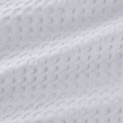 Moda At Home 71 X 71-in Waffle Texture White Polyester/Cotton Shower Curtain