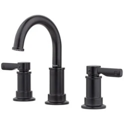 Pfister Breckenridge Matte Black 2-Handle 8-in Widespread WaterSense Bathroom Sink Faucet With Drain