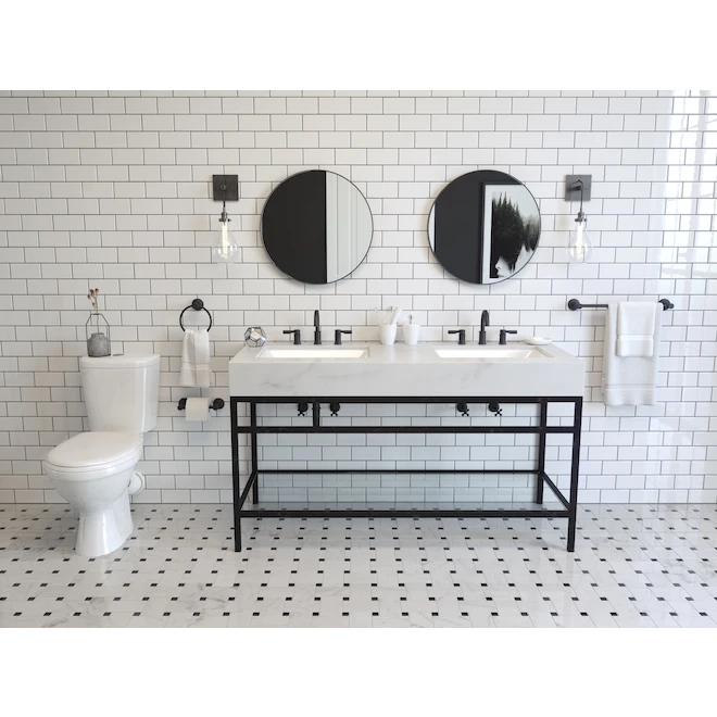 Pfister Breckenridge Matte Black 2-Handle 8-in Widespread WaterSense Bathroom Sink Faucet With Drain - Image 5