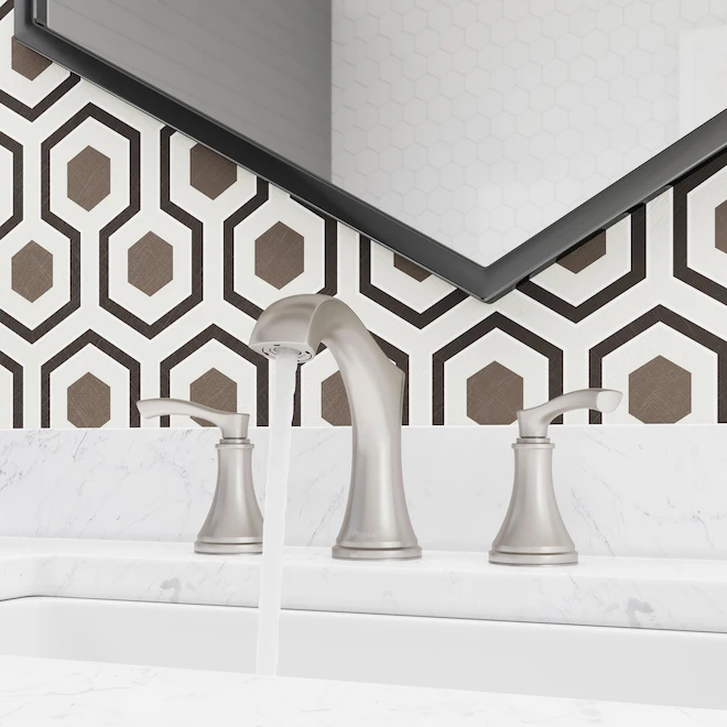 Pfister Auden Brushed Nickel 2-Handle 8-in Widespread Bathroom Sink Faucet