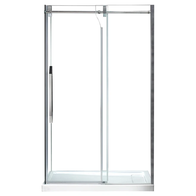Antigua Sliding Shower Door - 48" - Clear/Chrome