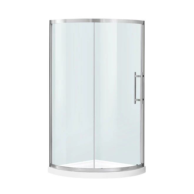 OVE Decors Emily-Swift Acrylic Floor Polished Chrome Corner Shower Kit - 75.5-in X 36-in - Image 4