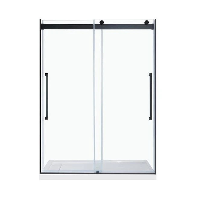 OVE Decors Montebello Shower Doors - 48-in - Tempered Glass And Matte Black