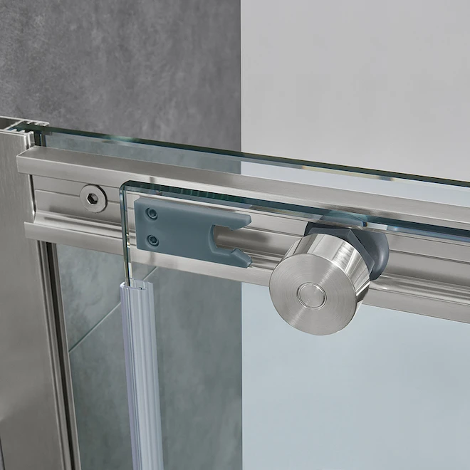 OVE Decors Venice 48-in Alcove Satin Nickel Shower Door - Image 2