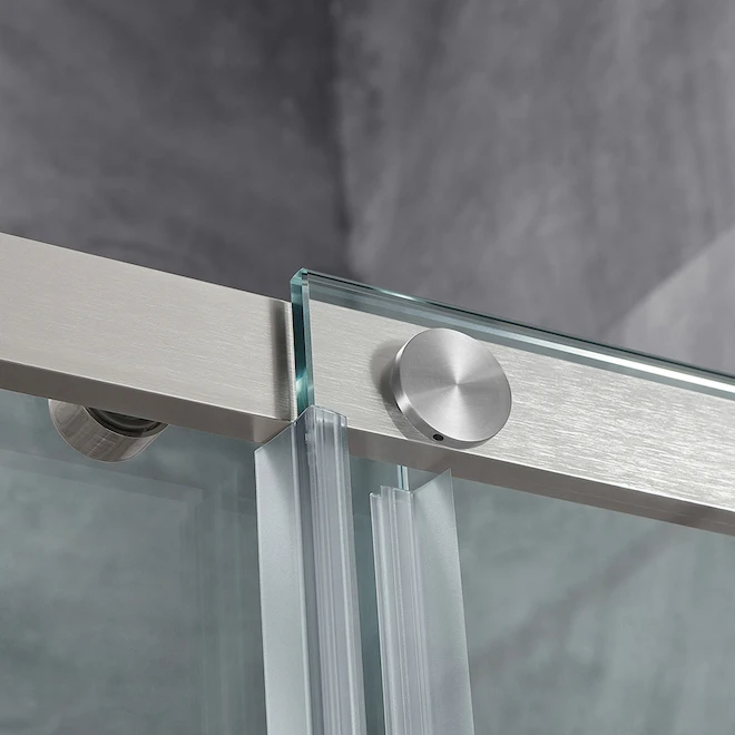 OVE Decors Venice 48-in Alcove Satin Nickel Shower Door - Image 3