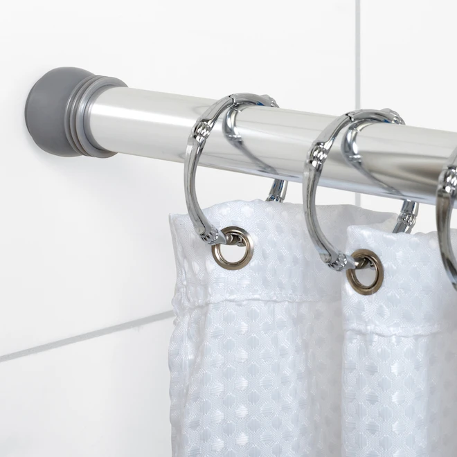 Style Selections 72-in Chrome Adjustable Single Shower Curtain Rod - Image 2