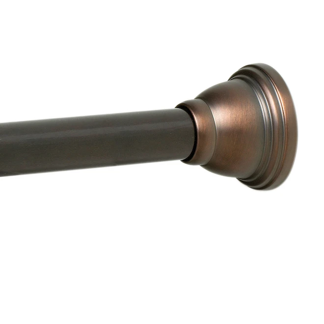 Allen + Roth 72-in Oil-Rubbed Bronze Zinc Adjustable Shower Rod