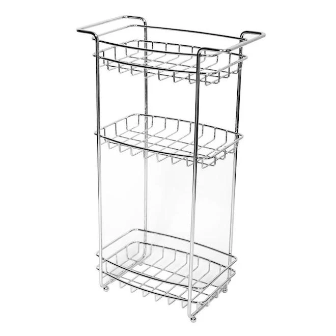 Zenith 22.0-in Steel Chrome Freestanding Shower Caddy