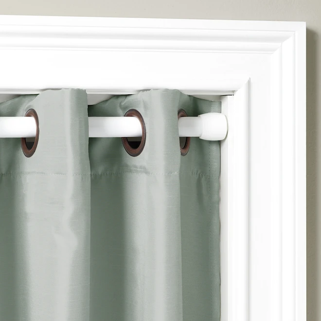 Zenna Home 76-in White Adjustable Shower Curtain Rod - Image 2