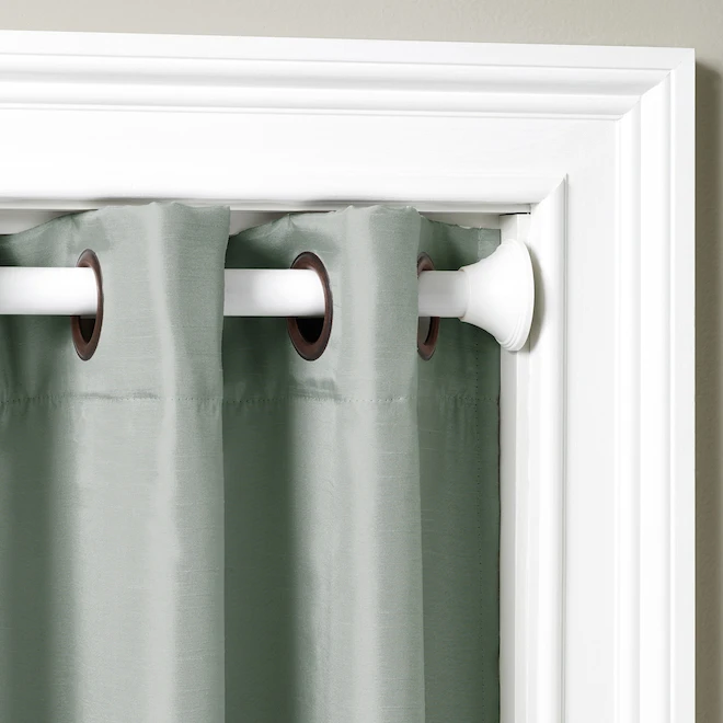 Zenna Home 54-in To 88-in Adjustable White Shower Rod - Image 2