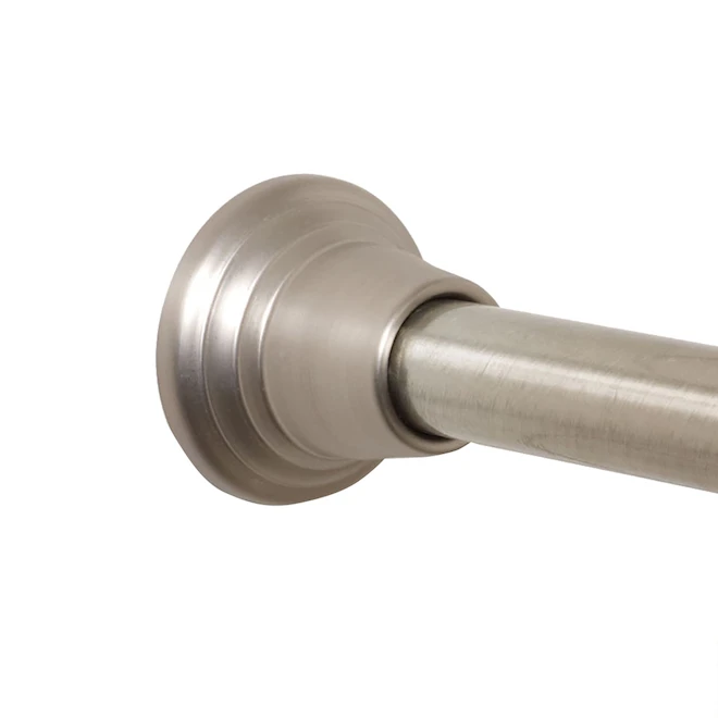 Zenna Home 46 To 72-in Nickel Finish Aluminum Adjustable Shower Rod