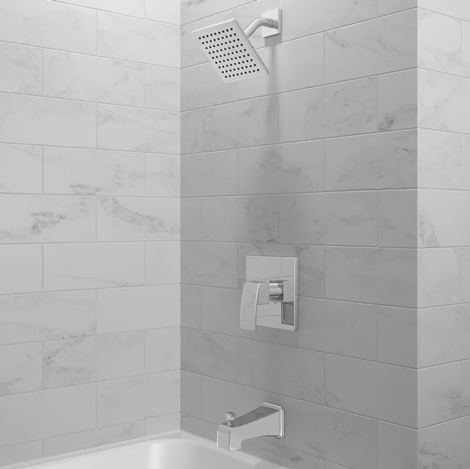 Allen + Roth Amari Tub And Shower Faucet - 1 Handle - 6.8-L/min - Chrome - Image 4