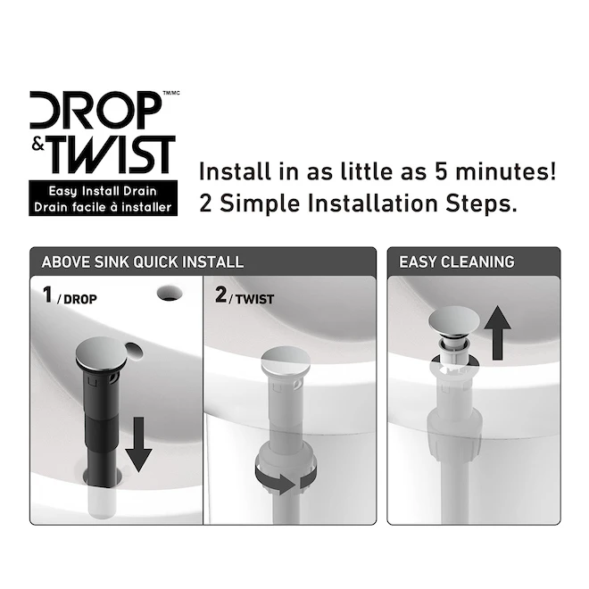 Allen + Roth Tally Single Handle Bathroom Faucet - Chrome - Image 4