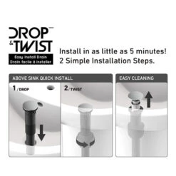 Allen + Roth Veda Bathroom Faucet - Single Handle - Chrome