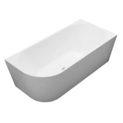 Allen + Roth Denver 59 X 29.5-in Glossy White Acrylic Freestanding Bathtub - Right Corner
