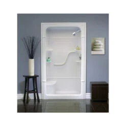 Mirolin Madison 50-in W X 34.25-in L X 84.5-in H White Acrylic Shower Wall Surround Side And Back Walls