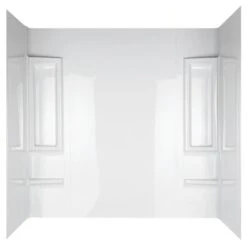 Mirolin White High-Impact Polystyrene Bathtub Wall Surround (60-in X 32-in X 58-in)