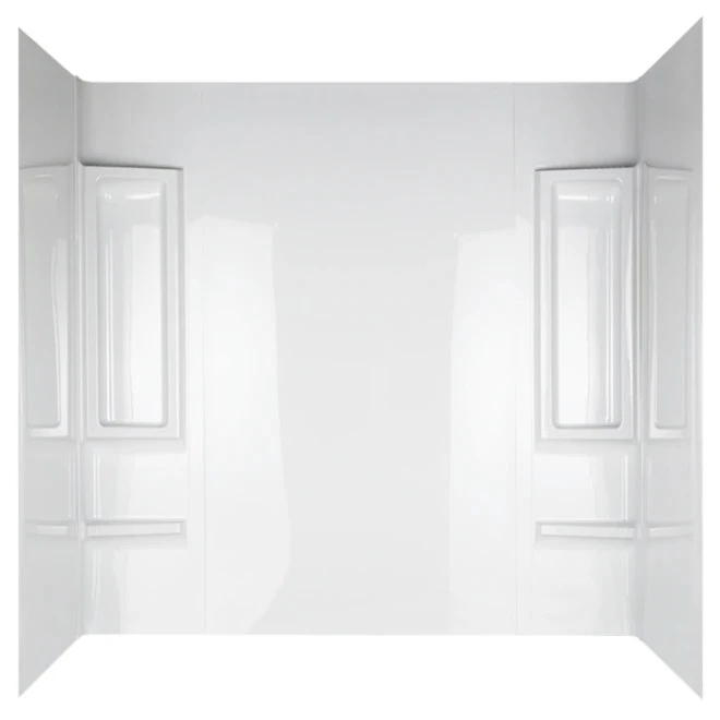 Mirolin White High-Impact Polystyrene Bathtub Wall Surround (60-in X 32-in X 58-in)