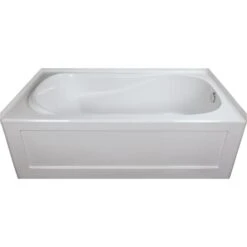 Mirolin Prescott 60-in X 30-in White Acrylic Oval Bathtub With Right-Hand Drain