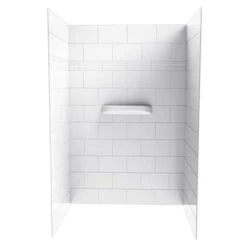 Technoform Cheverny 3-Piece Acrylic Shower Wall Kit - 32-in X 75-in